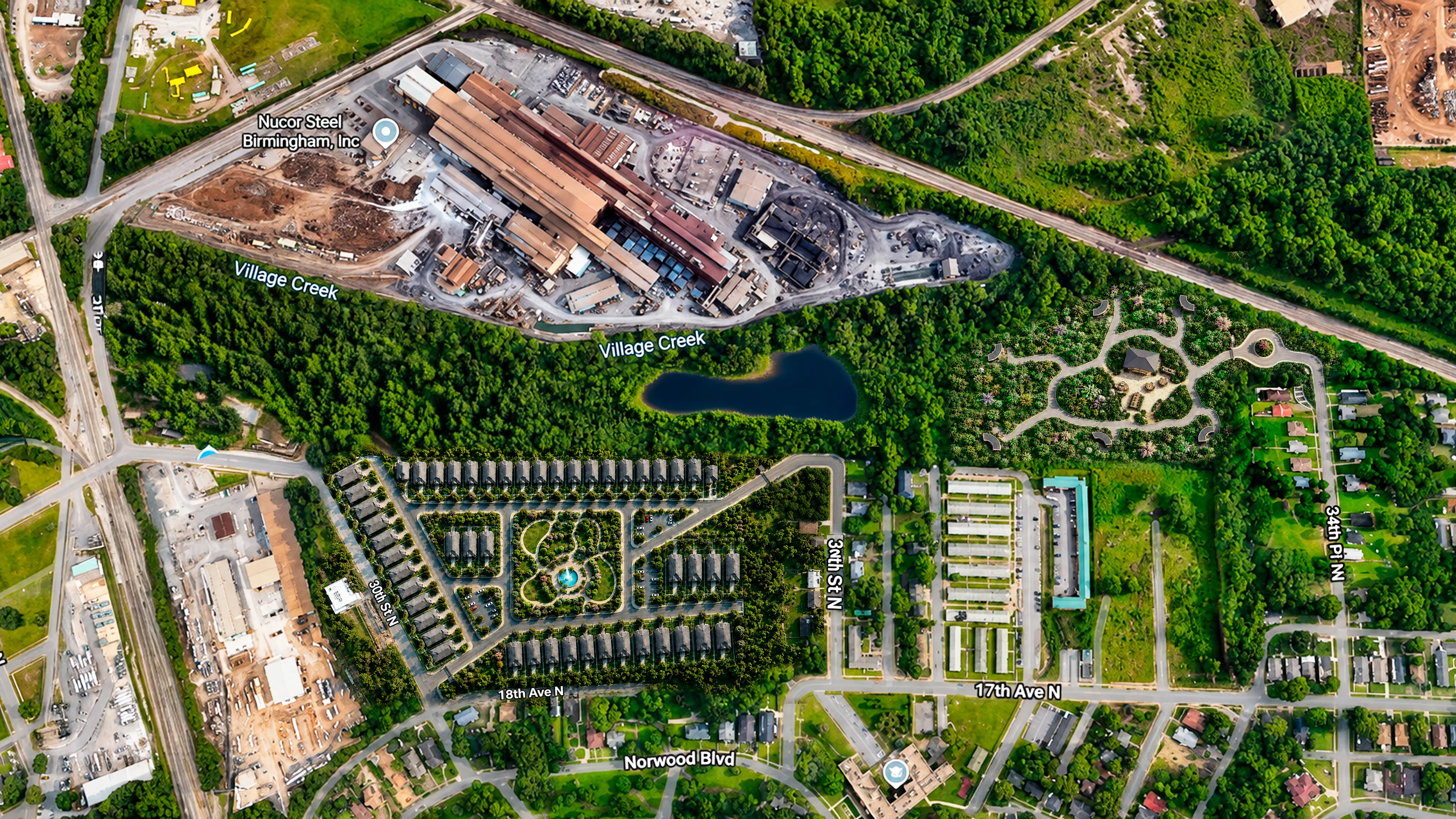 Current clean site photomontage of the development